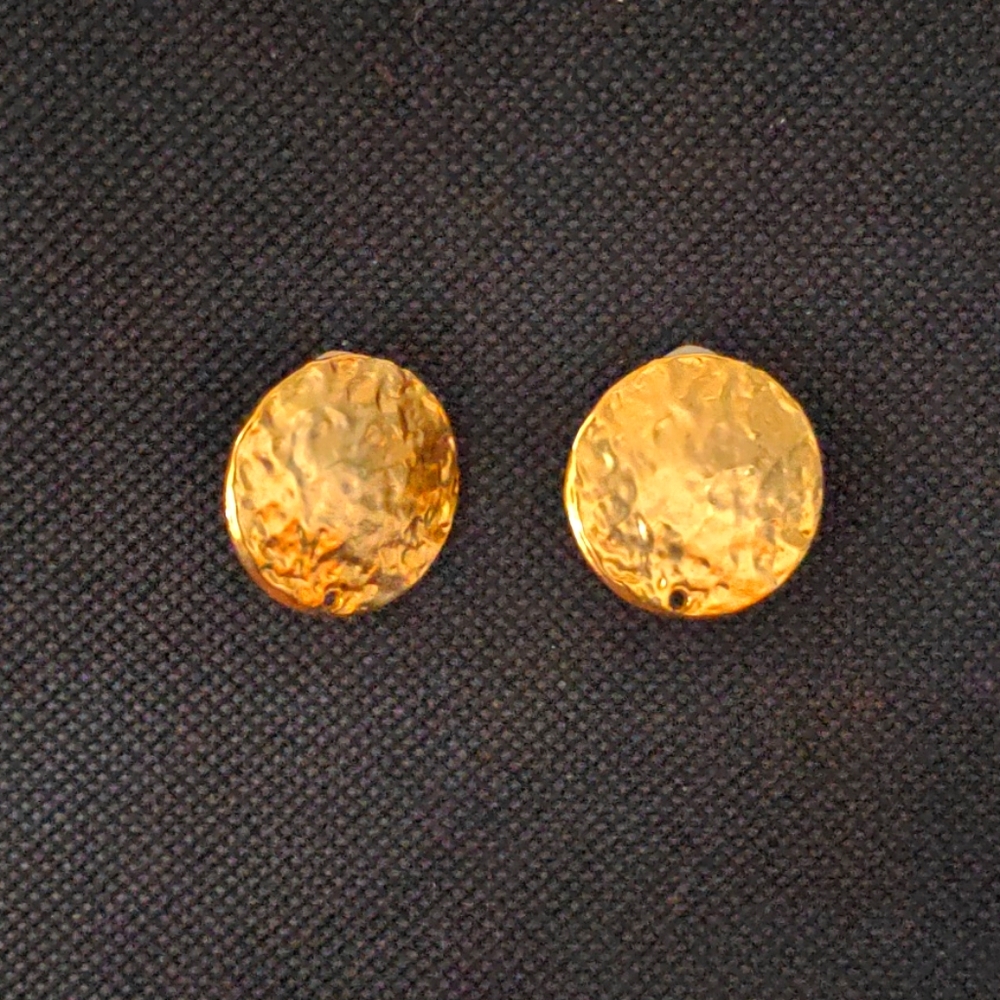 Gold clip on earrings